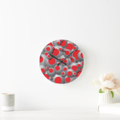 Bruisende bubbels rood ronde klok (Huis)