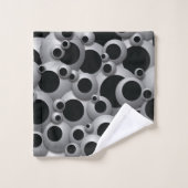 Bruisende Bubbels Zwart Bad Handdoek (Wasdoekje)