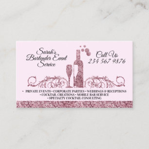 Bruisende Cocktail Bartender Service Visitekaartje