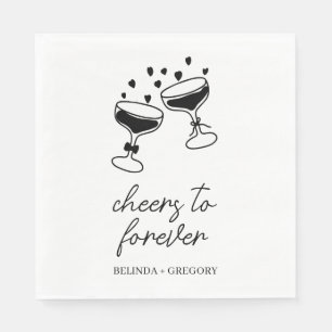 Bruisende Cocktail Op Een Eeuwige Bruiloft Servet