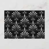 Bruisende Jaren 20 Decadentie | Zilveren Zwarte Ar RSVP Kaartje (Achterkant)