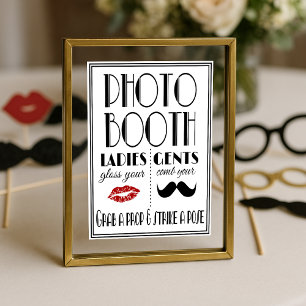 Bruisende jaren twintig Photo Booth huwelijksprint Poster