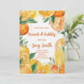 Bruisende Mimosa Brunch & Bubbel Uitnodiging (Staand voorkant)