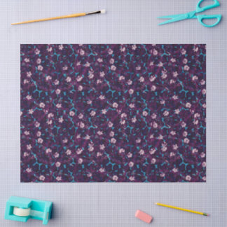 Bruisende rozen tuin inpakpapier met glazuur-ontwe tissuepapier