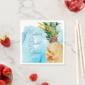 Bruisende Tropische Ananas Bruidsdouche Feestje Servet (Insitu)