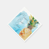 Bruisende Tropische Ananas Bruidsdouche Feestje Servet (Hoek)
