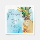 Bruisende Tropische Ananas Bruidsfeestparty Servet (Voorkant)