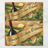 Bruisende Wijn Blush Bruiloft Mini Bruisend  Etiket (Enkel label)