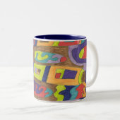 Bruit joyeux, Mug d'art Abstrait (Devant droit)