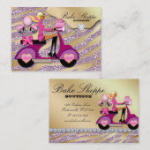 Bruits de gâteau de rose de zèbre de carte de (Devant / Derrière)