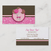 Bruits de gâteau de rose et de brun : Cartes de (Devant / Derrière)