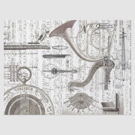 Bruits de papier de soie de soie de musique (Recto)