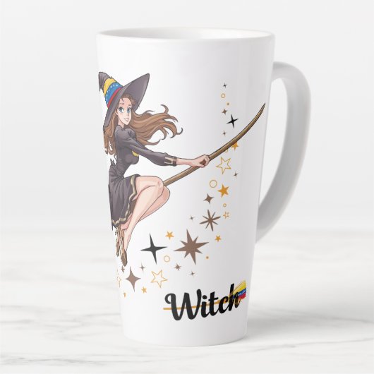 Bruja Venezolana | Funny Spooky Mug latte 2025 Latte Mok (Rechterhoek)