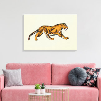 Brul! Ik ben een Tijger! Canvas Afdruk
