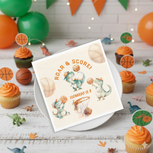 Brul & Scoor Basketbal Dino Jongens Verjaardag Servet