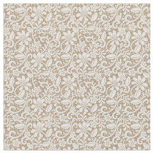 Brûlage beige & tissu de dentelle