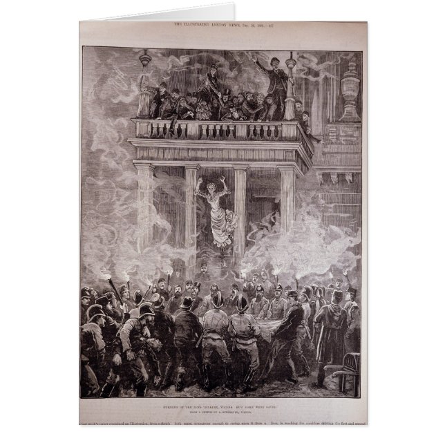 Brûlage du théâtre de l'Anneau, Vienne (Devant)