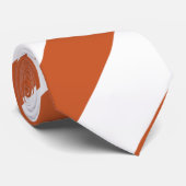 Brûlé large cravate régimentaire orange et blanche (Roulé)