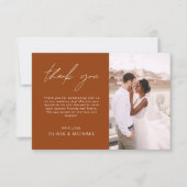 Brûlé Merci Mariage orange Photo Simple (Devant)