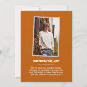 Brûlé Orange Angled 4Photo Grad Faire-part (Dos)