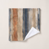 Brûlé Orange Navy Dusty Bleu Distressed (Gant de toilette)