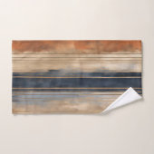 Brûlé Orange Navy Dusty Bleu Distressed (Serviette à main)