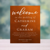 Brûlé Orange Rustique Automne Mariage Bienvenue (Neutre)