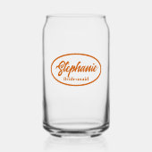 Brûlé Orange Stylisé Mariage Bridesmaid Verre (Recto)
