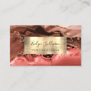 Brûlé Sienna et Carte de visite Gold Agate