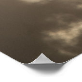 Brûler bronze lever soleil nuages tempête Poster (Coin)