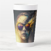 Brûler des verres latte Mug (Devant)