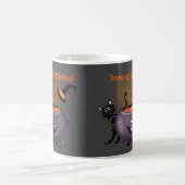 Brûler le mal noir chat Halloween café Mug (Centre)