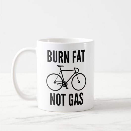 Brûler les graisses et non pas le gaz café Mug (Gauche)