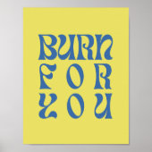 Brûlez pour Vous – Affiche de Typographie Rétro Gr (Devant)