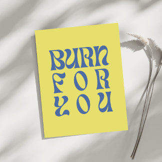 Brûlez pour Vous – Affiche de Typographie Rétro Gr