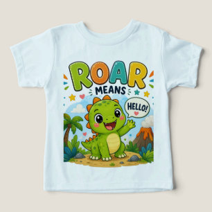 Brullen betekent Hallo!   Cute Vriendelijke Draak 