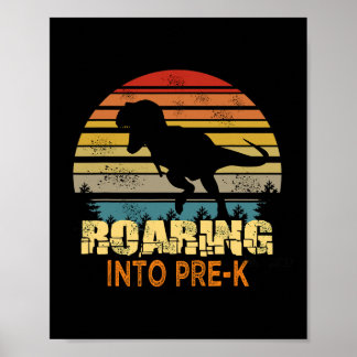 Brullend naar Pre-k Dinosaur Byck naar school eers Poster