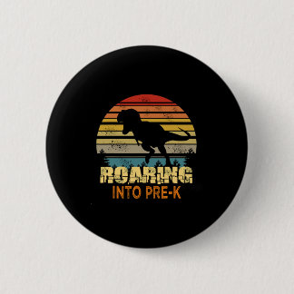Brullend naar Pre-k Dinosaur Byck naar school eers Ronde Button 5,7 Cm