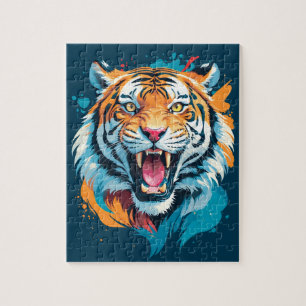 brullend tijgergezicht legpuzzel