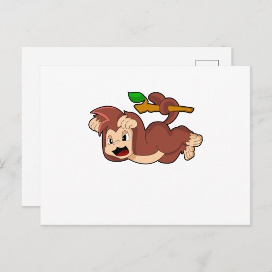 Brullende aap briefkaart (Voorkant / Achterkant)