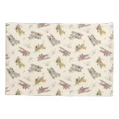 Brullende Art Deco Bi-planes - rood geel patroon. Kussensloop (Achterkant)