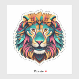 Brullende Artistry Lion Sticker Collectie