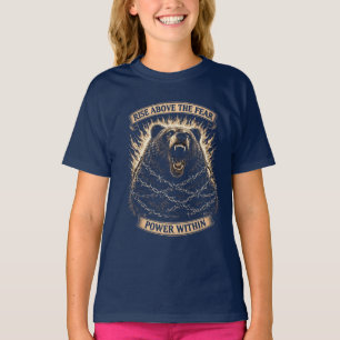 Brullende Beer — Verhef je boven de angst T-shirt