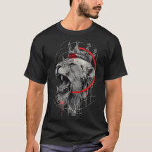 Brullende Gekroonde Leeuw Trash Polka T-Shirt