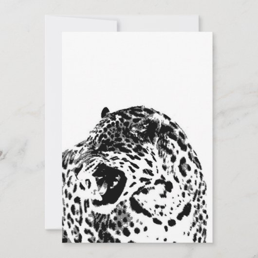 brullende jaguar uitnodiging (Voorkant)