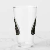 Brullende Jaren 20 Goud en Zwart Art Deco Monogram Glas (Rechts)