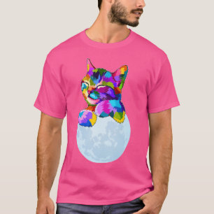 Brullende Kitty Maan Gme Wsb Hodl Voor Tendies T-shirt