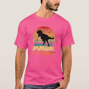 Brullende kleuter dinosaurus terug naar school eer t-shirt