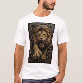 Brullende Leeuw – 3D Micro Mozaïek T-shirt