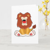 Brullende leeuw kaart (Gele Bloem)